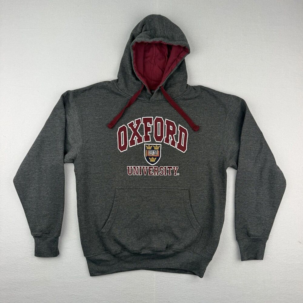 Official Auth OXFORD UNIVERSITY London England XL Gray Pullover Hoodie
